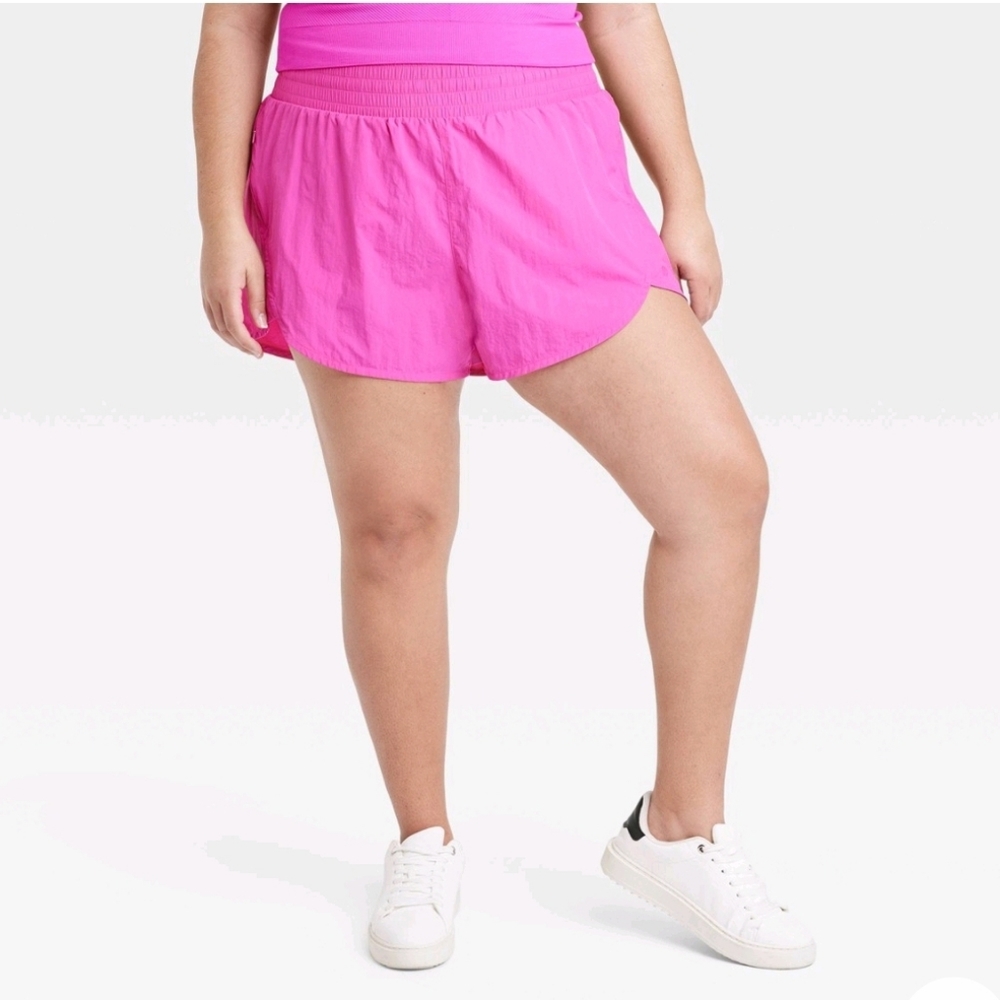 *High-Rise Crinkle Shorts - All in Motion Pink XL🔥